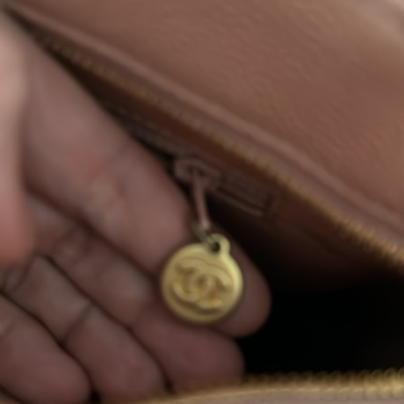 Authentic CHANEL Caviar Leather Medallion Tote Quilted Shoulder Bag Pink Purse - Picture 9 of 15